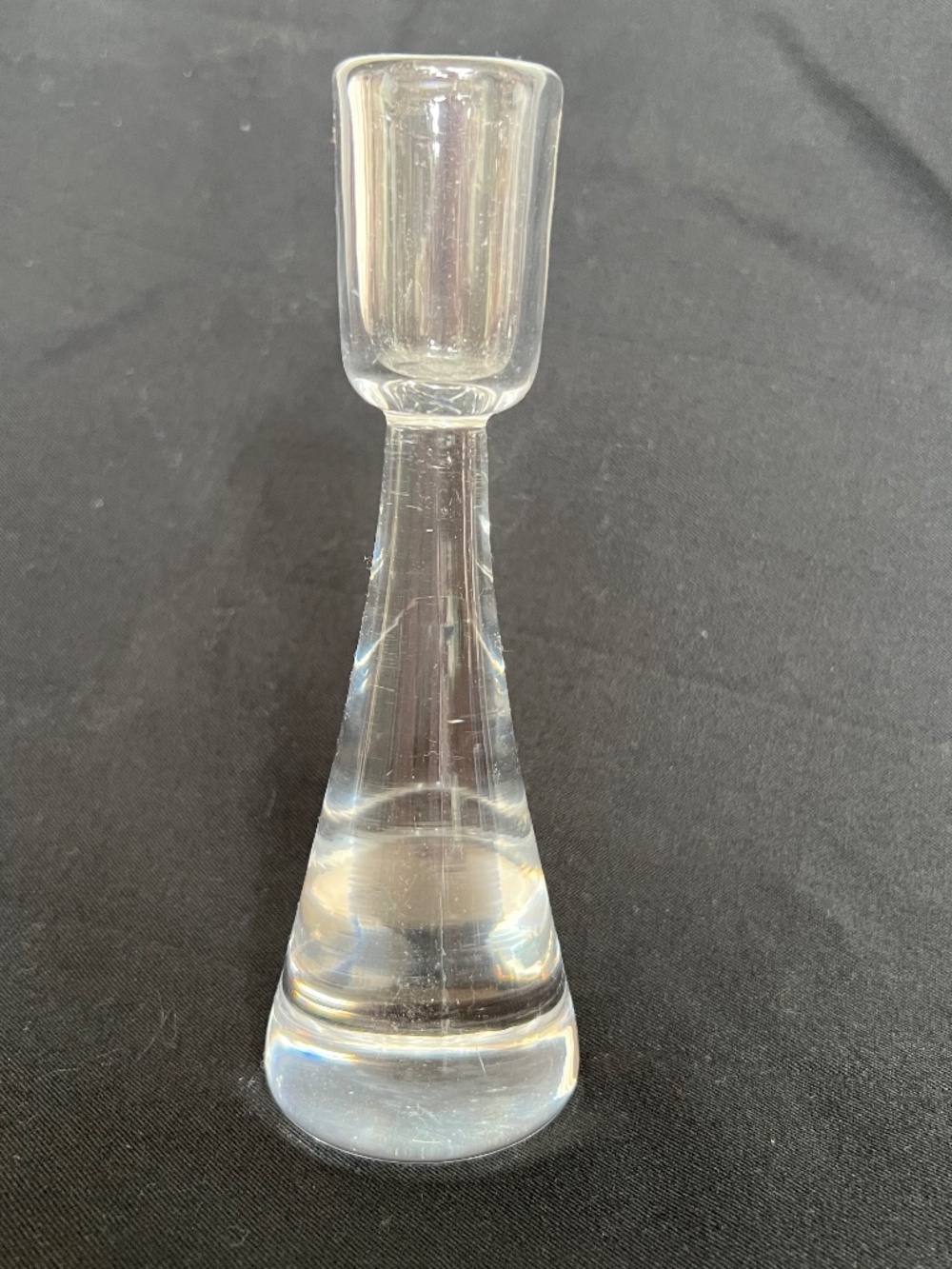 Orrefors Glass Clear Bud Vase Signed 6 1/2" Tall